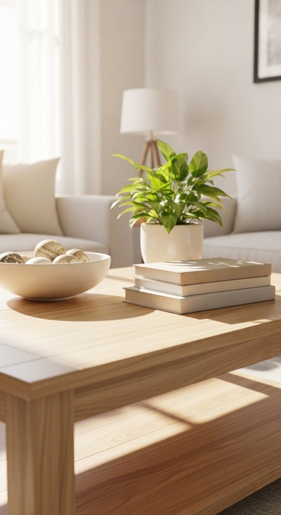 3. Simple Coffee Table Styling