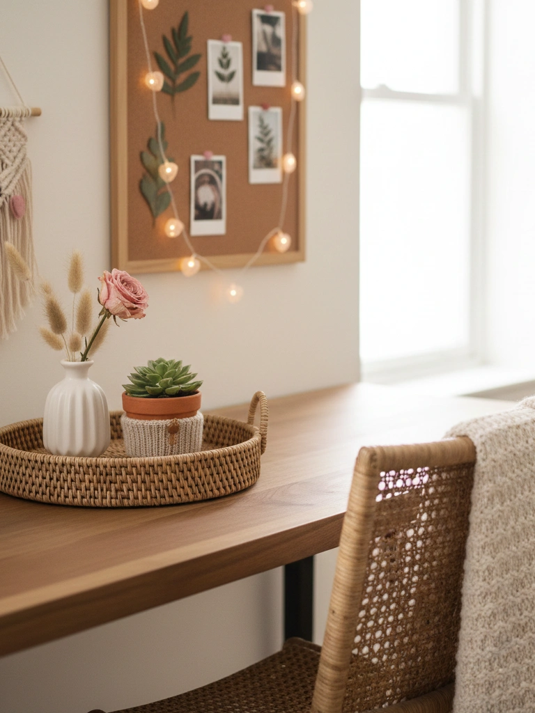 30. Boho Inspired Valentine Office Decor With Natural Textures 2