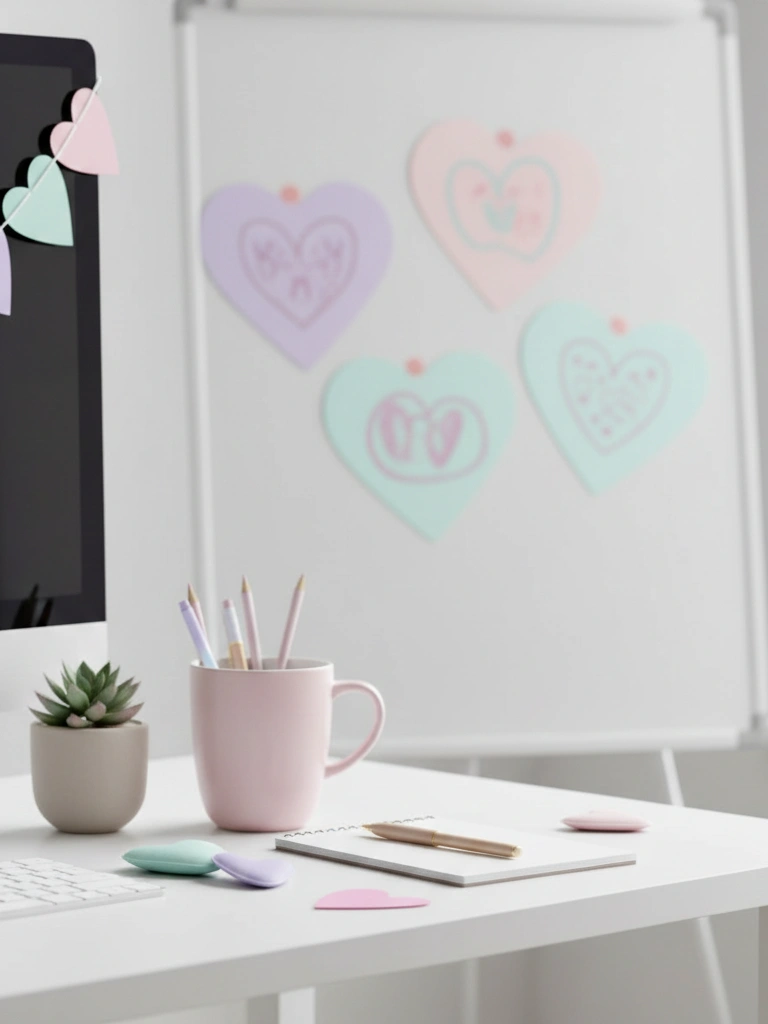 30. Boho Inspired Valentine Office Decor With Natural