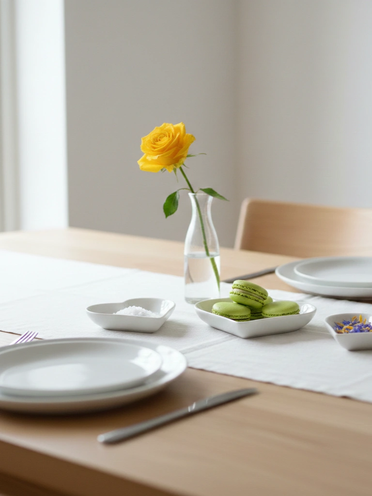 4. Ceramic Heart Dishes as Minimalist Accents
