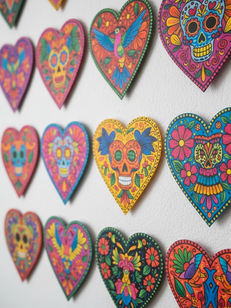 4. Paper Heart Mexican Folk Art Wall Decor