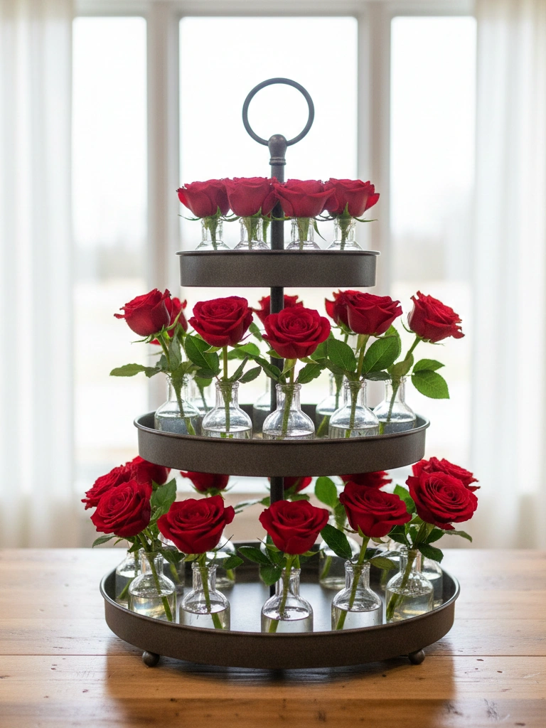 4. Red Rose Mini Vase Collection