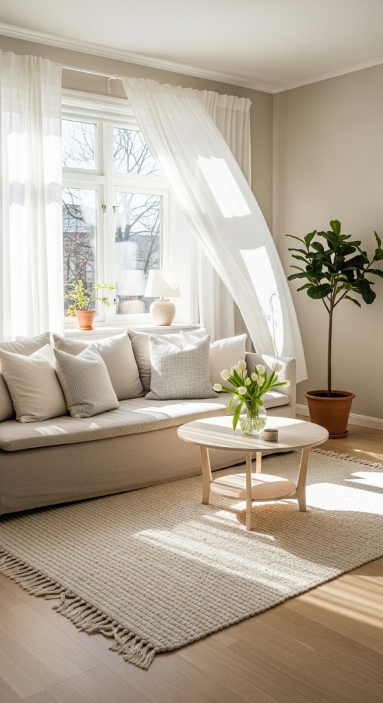 4. Sheer Curtains for Natural Light