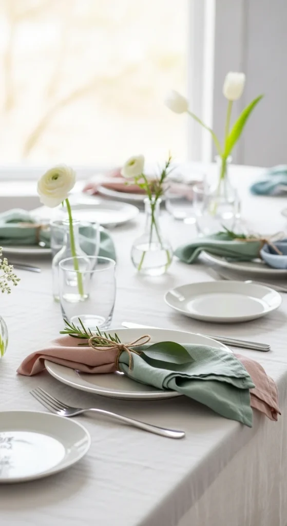 5. Cloth Napkins With Casual Ties