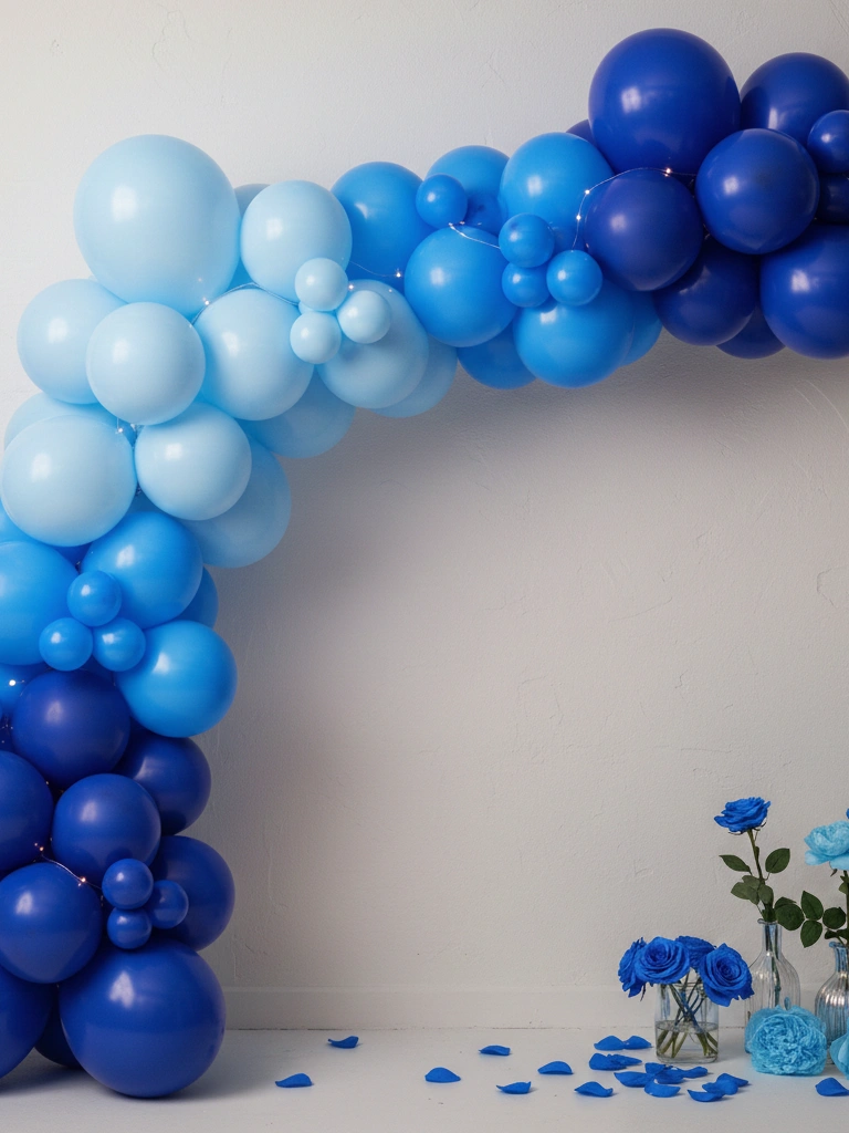 5. Ombre Balloon Garland Blush → Hot Pink → Red