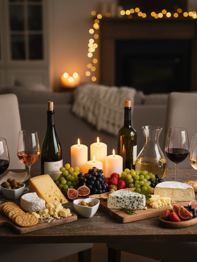 5. Wine Cheese Tasting at Home