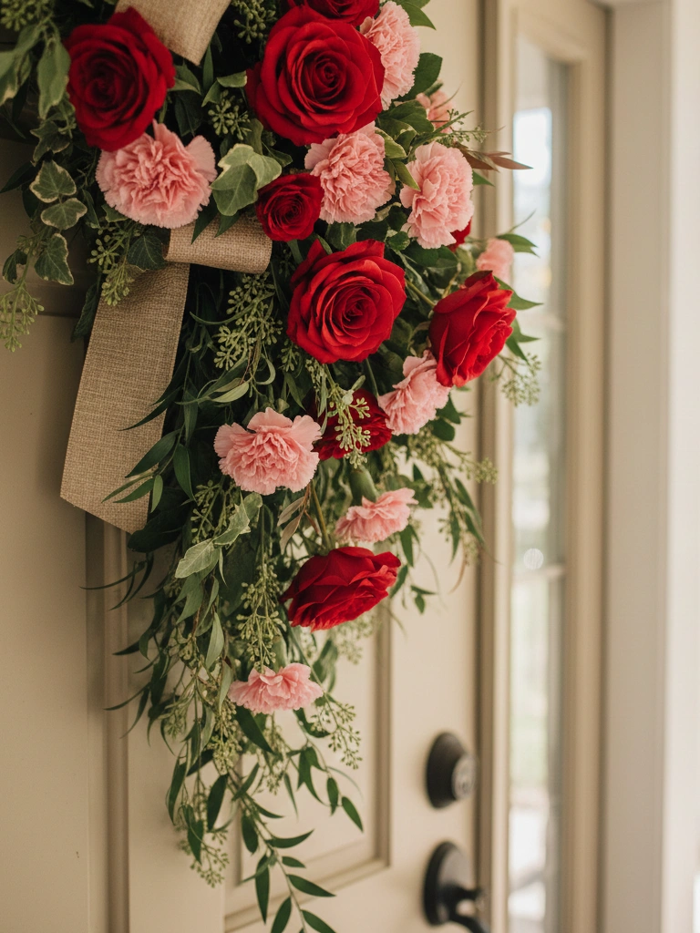 6. Valentines Day Door Swag Arrangements