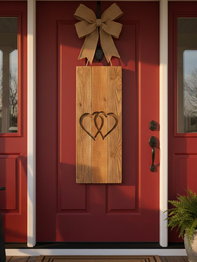 6. Wooden Be Mine Door Sign