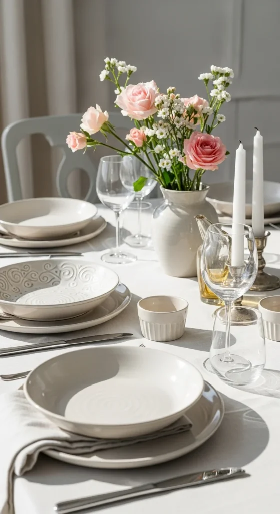 7. Mismatched Dish Styling