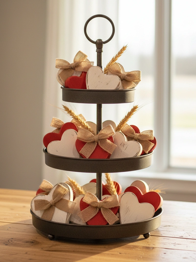 7. Rustic Wood Heart Signs