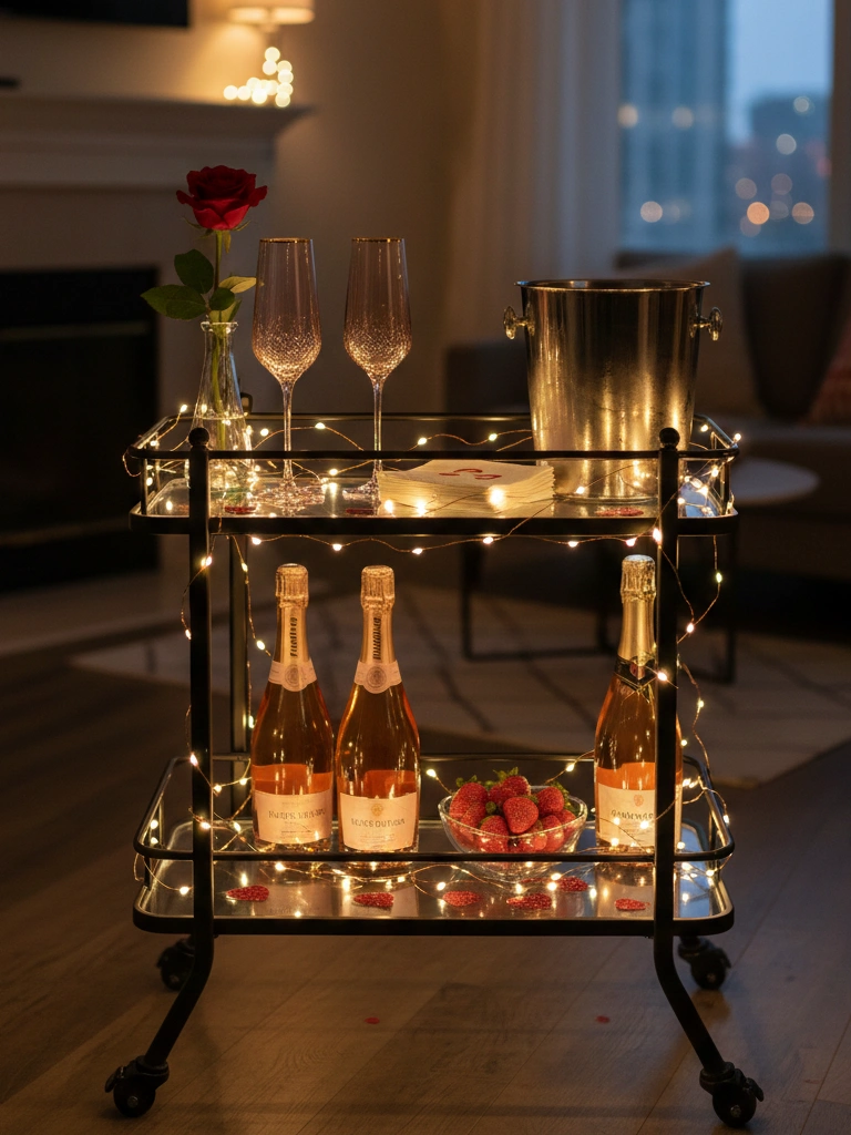 8. Apartment Bar Cart Valentine Styling 2