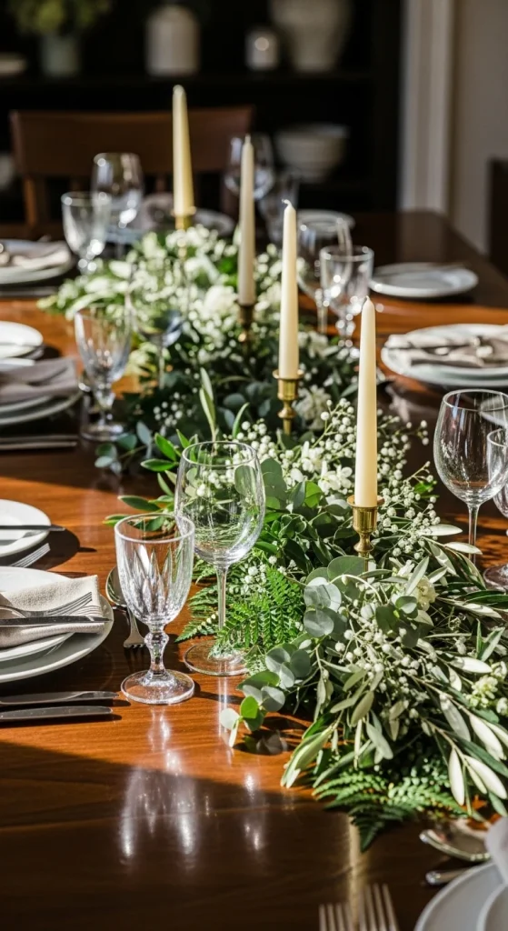8. Greenery Table Garlands
