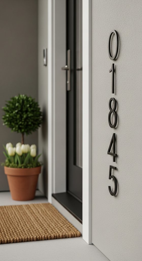 8. House Numbers with a Clean Style