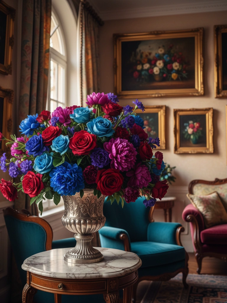 9. Crystal Vase Floral Arrangements