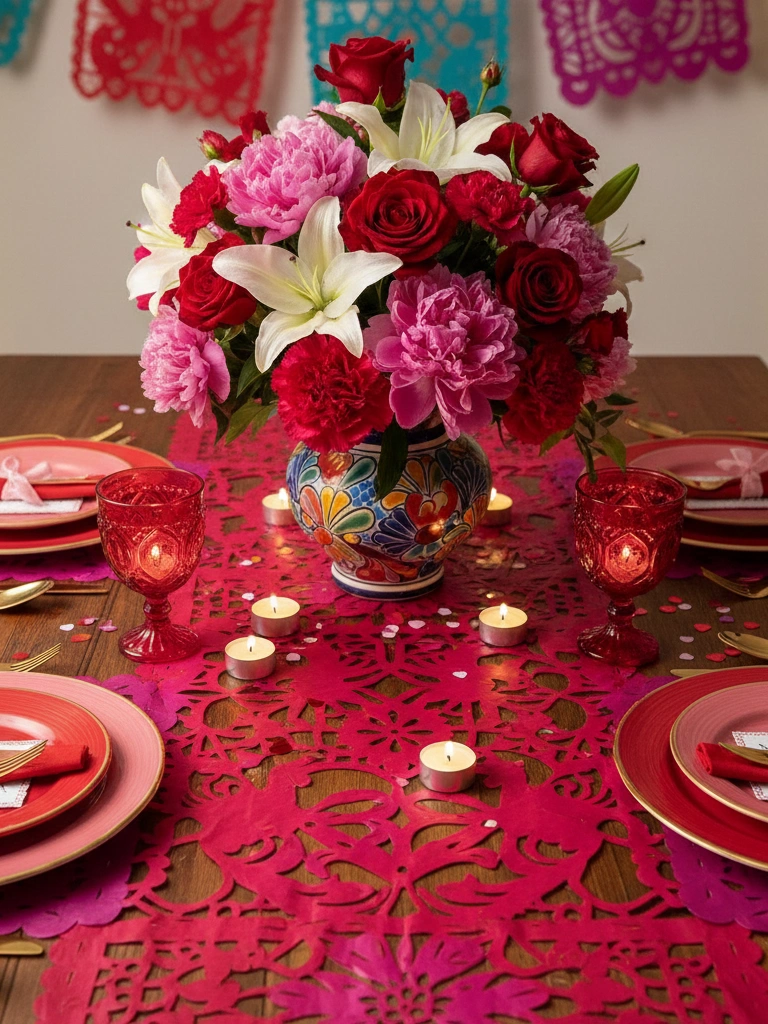 9. Dia del Amor y la Amistad Table Setting