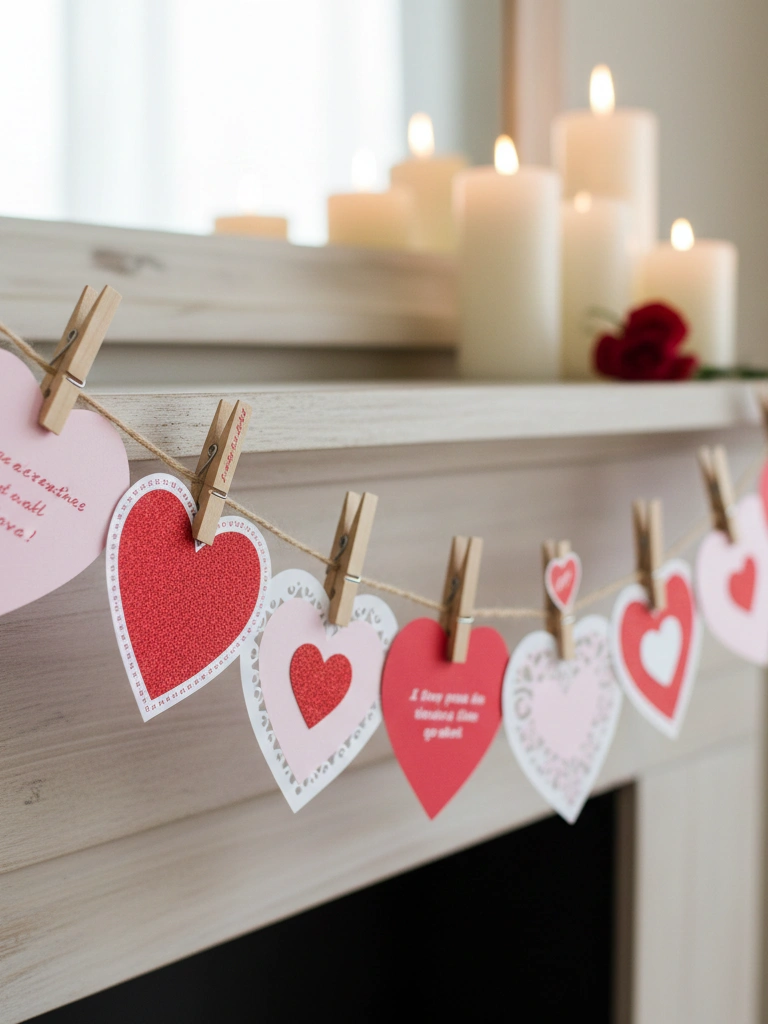 9. Heart Bunting With Twine and Clips Budget