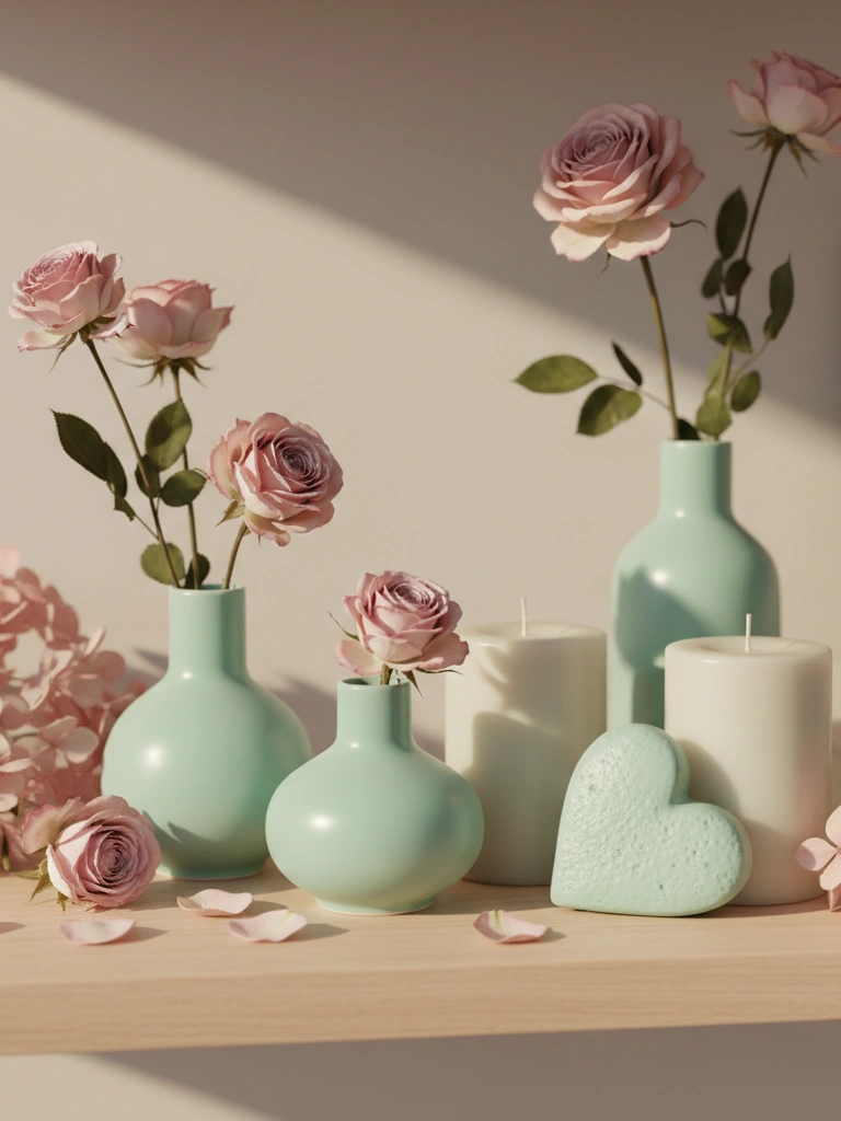 9. Mint Green Valentine Accents