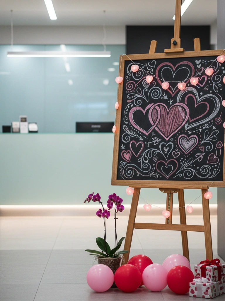 9. Valentine Welcome Sign at the Office Entrance