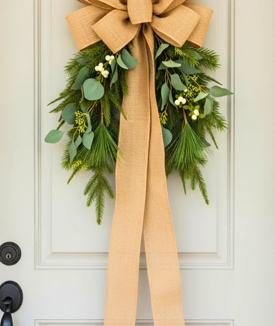 Burlap Ribbon Door Hangers