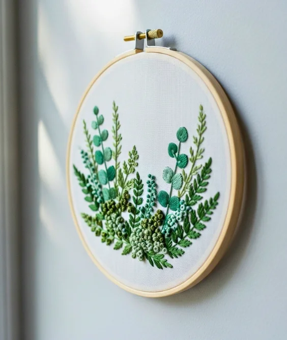Embroidery Hoop Floral Wall Decor