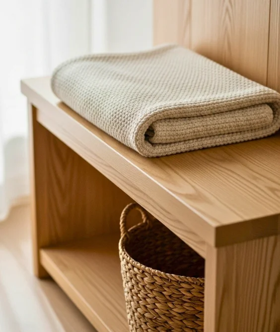 Include a Small Bench With a Throw