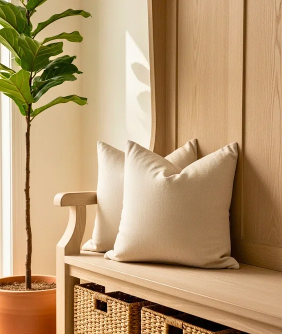 Style a Bench With Baskets