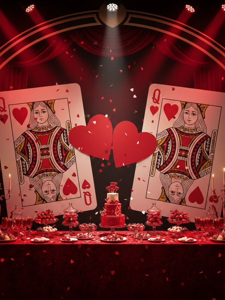 1. Oversized Playing Card Backdrop Display