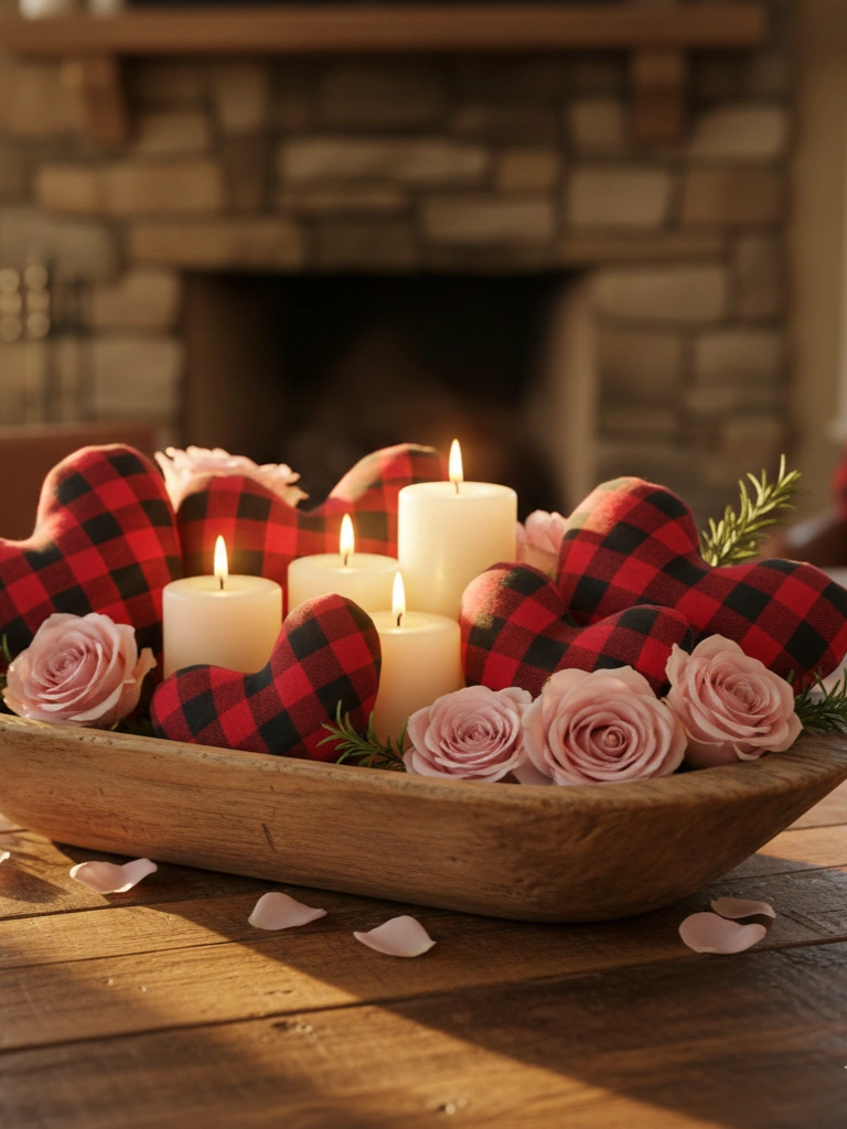 10. Buffalo Plaid Dough Bowl Styling