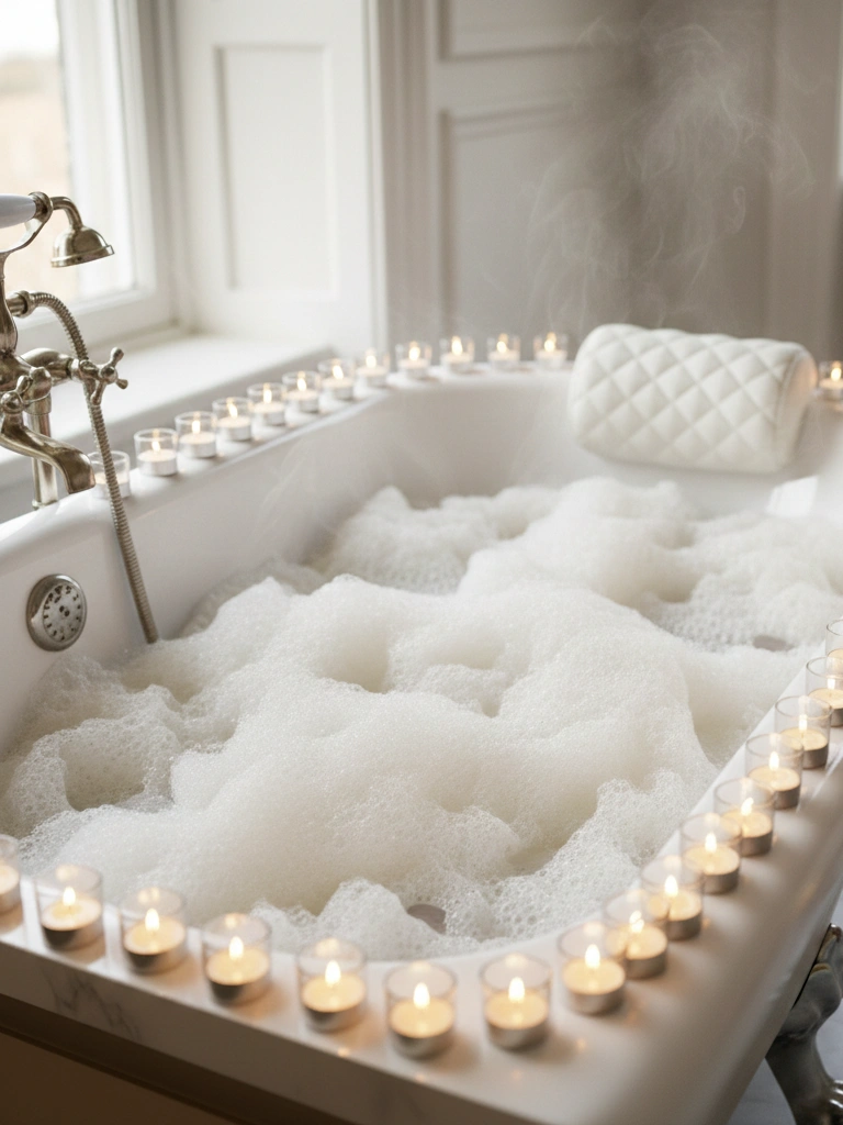 18. Luxurious Bubble Bath Setup