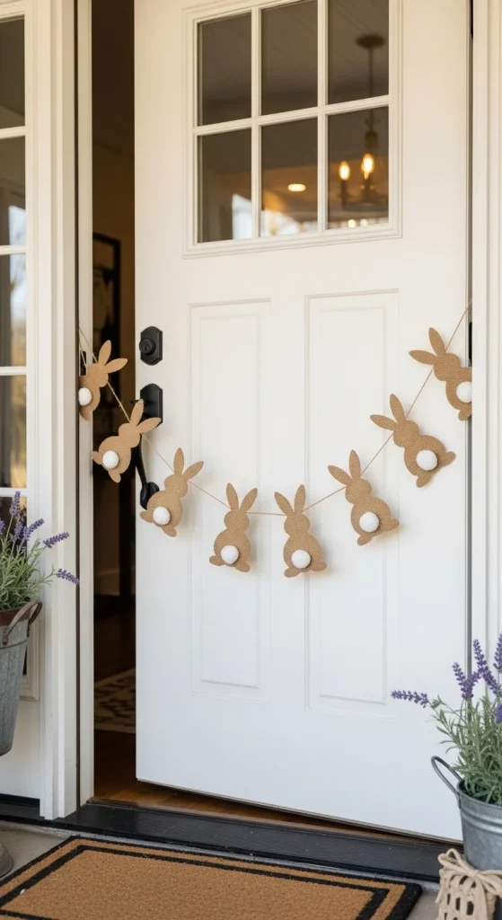 2. Burlap Bunny Garland with Pom-Pom Tails.webp