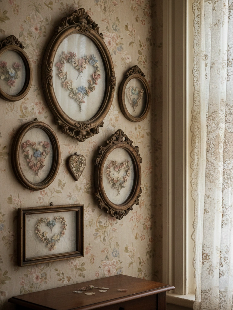 20. Pressed Flower Victorian Valentine Art