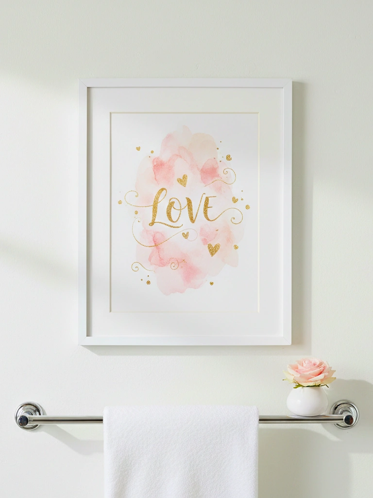 31. Love Themed Art Print on the Wall