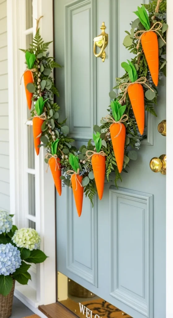 4. Carrot Twine Garland for a Bright Accent