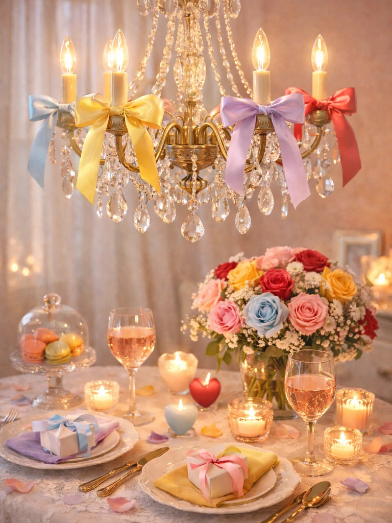 6. Satin Ribbon Bows Tied on Each Arm