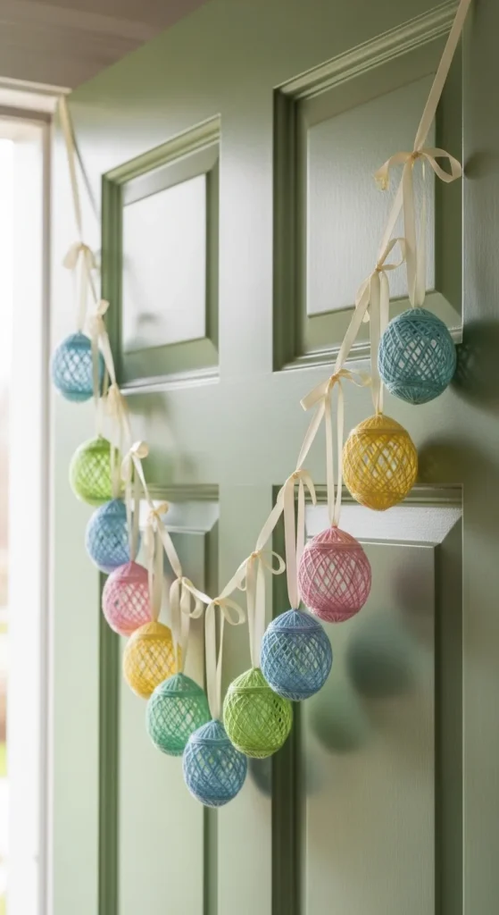 8. Yarn String Egg Garland.webp