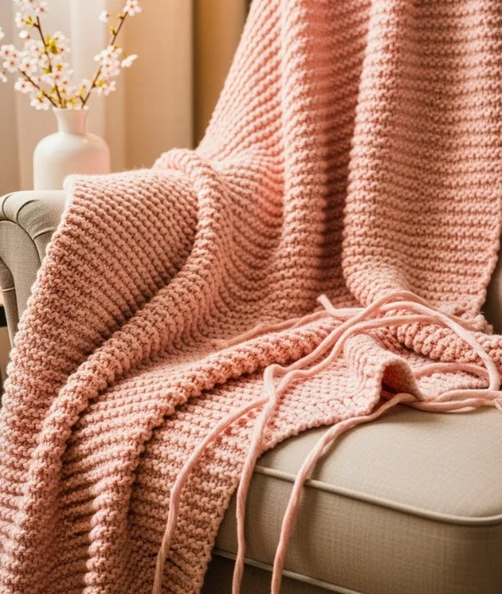 30 Soft & Serene Spring Soft Color Decor Ideas for Relaxed Homes 5 Blush Pink Throws