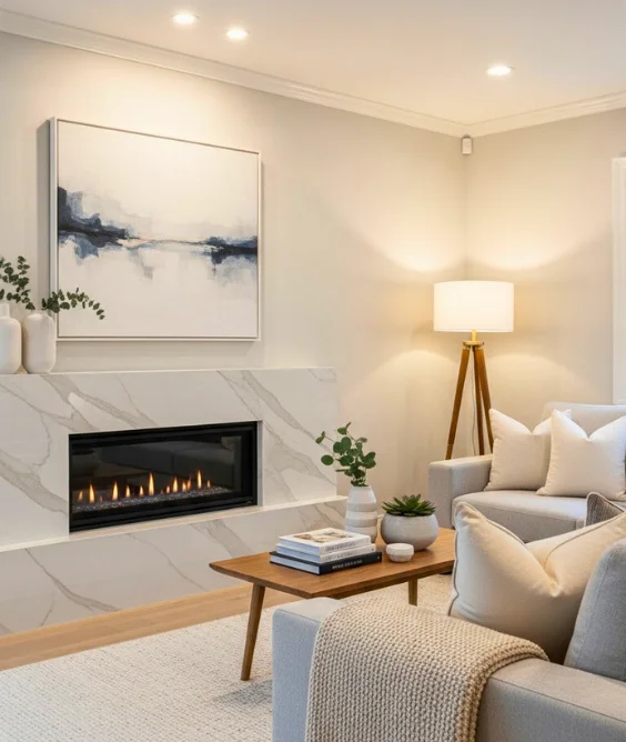 Built in Fireplace as a Focal Point