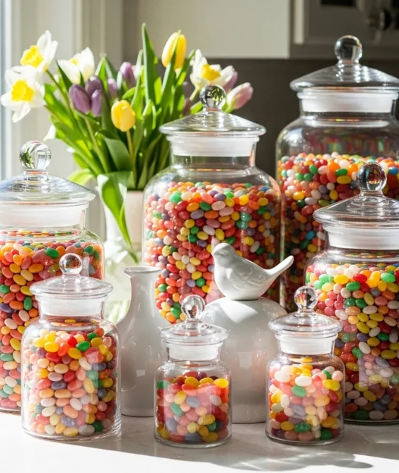 Candy Filled Glass Jars