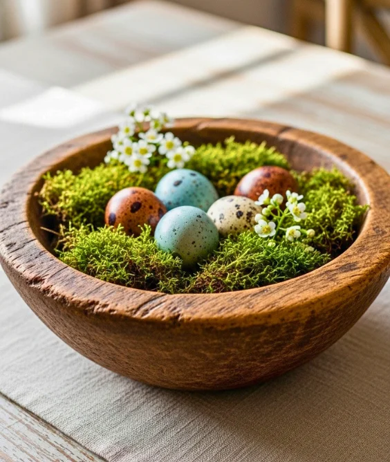 Dough Bowl Egg Centerpiece