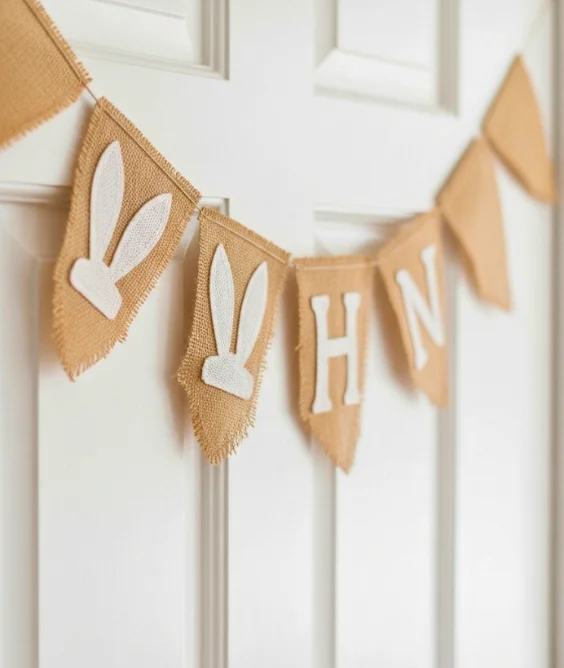 Fabric Bunny Pennant Garland