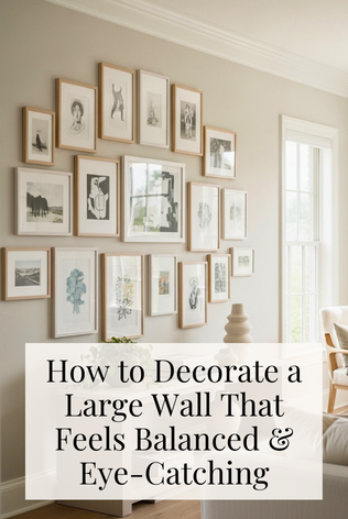 How to Decorate a Large Wall That Feels Balanced & Eye-Catching