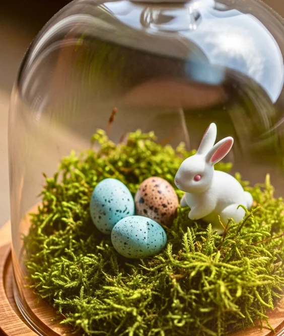 Glass Cloche Spring Display