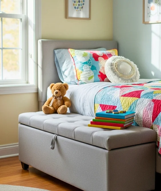 Hidden Toy Storage Bench