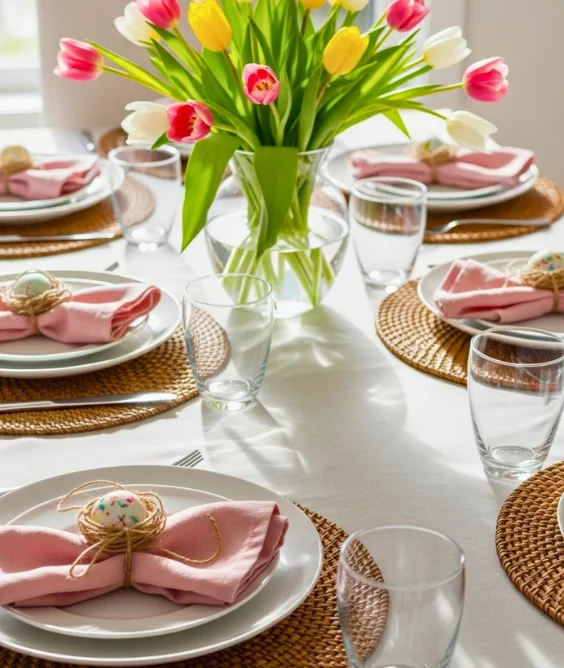 Layered Easter Tablescape