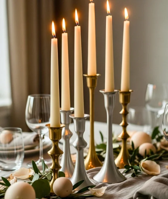 Metallic Candle Accents
