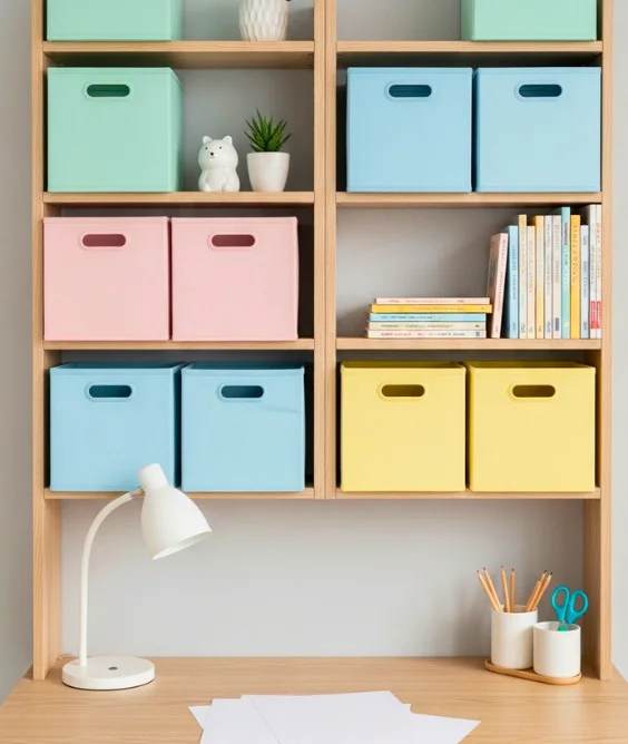 Minimal Desk with Vertical Storage