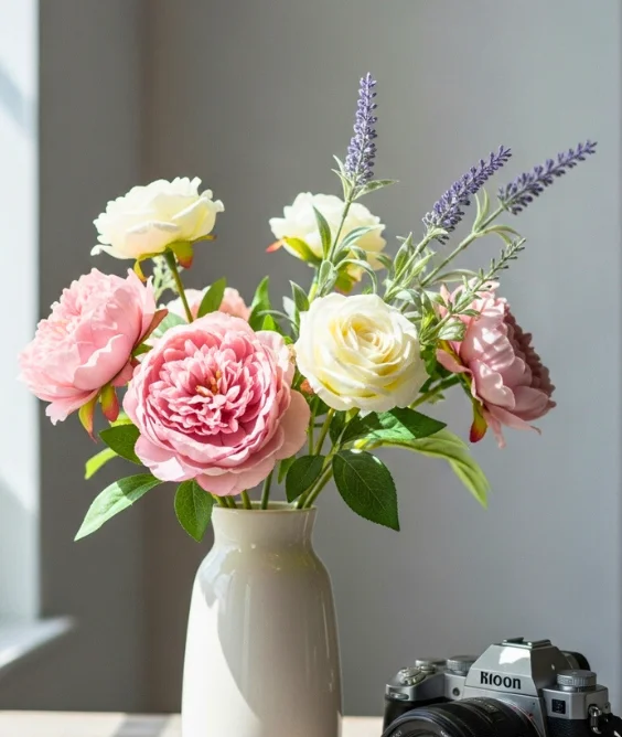 30 Soft & Serene Spring Soft Color Decor Ideas for Relaxed Homes 10 Muted Faux Flowers