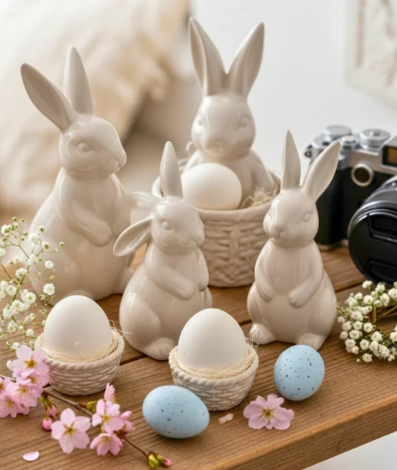 30 Soft & Serene Spring Soft Color Decor Ideas for Relaxed Homes 23 Neutral Easter Accents