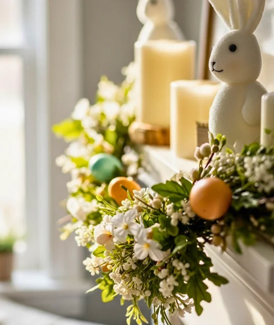 Paper Bunny and Egg Banner