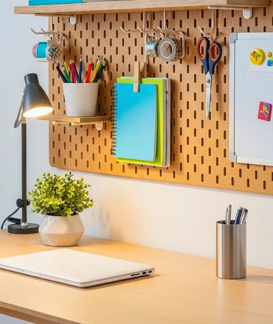 Pegboard Desk Wall